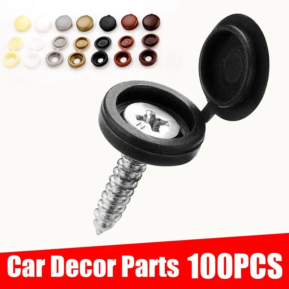 

100pcs/lot Connecting Screw Cap Foldable Snap Protective Cap Button Hardware Screw Cover Car Furniture Decorative Nuts Bolts