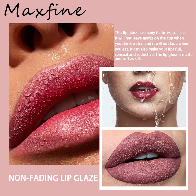 6-color Lip Gloss Liquid Lipstick Stain-proof Waterproof