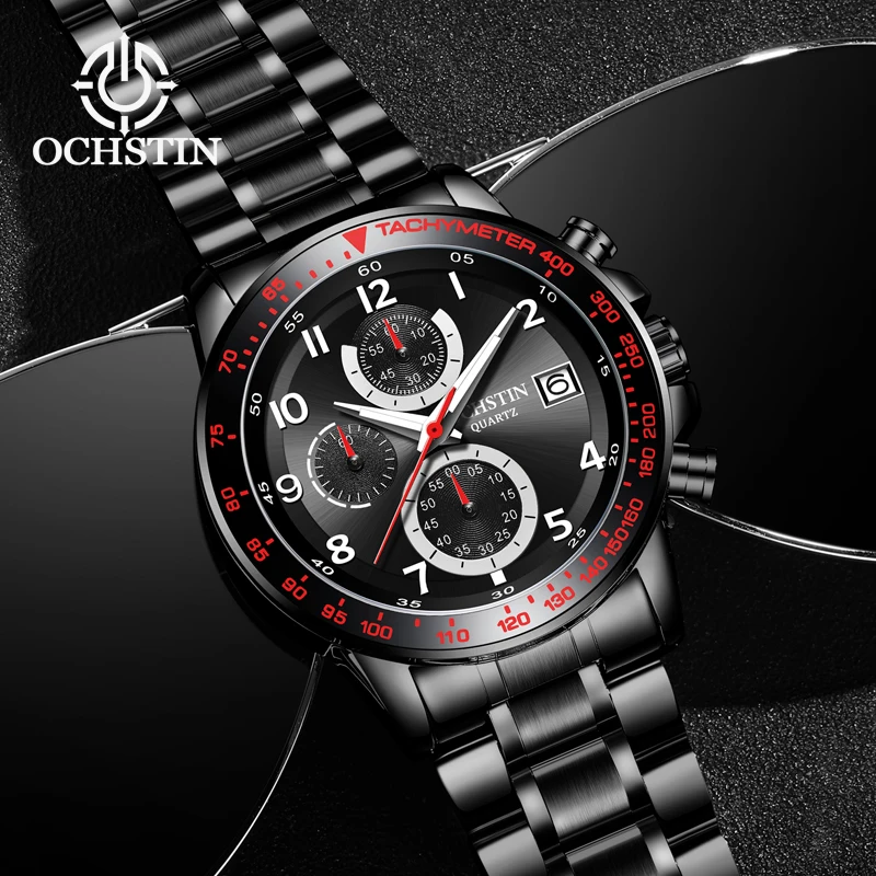 Ochstin 2024 Pilot Series Leisure Fashion Multi functional Quartz Movement Waterproof Watch Men's Quartz Watch