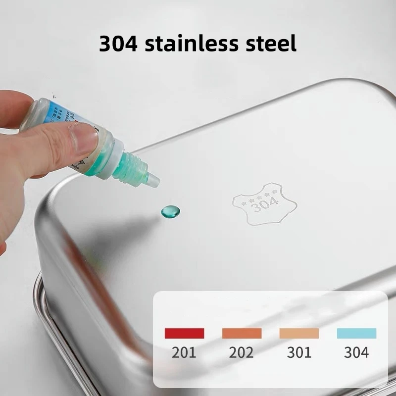 Stainless Steel Bento Lunch Box with Handle for Large Food Storage