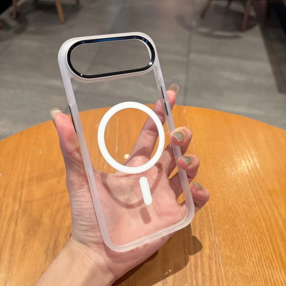 Metallic Transparent Acrylic Magnetic Armor Cover