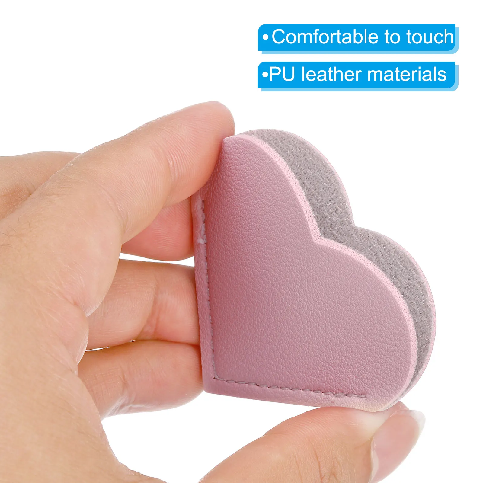 4/6Pc Corner Bookmark Heart Shape PU Leather Book Marks Page Marker Cute Page Clip Bookmark for Teacher Reader Book Lover Writer