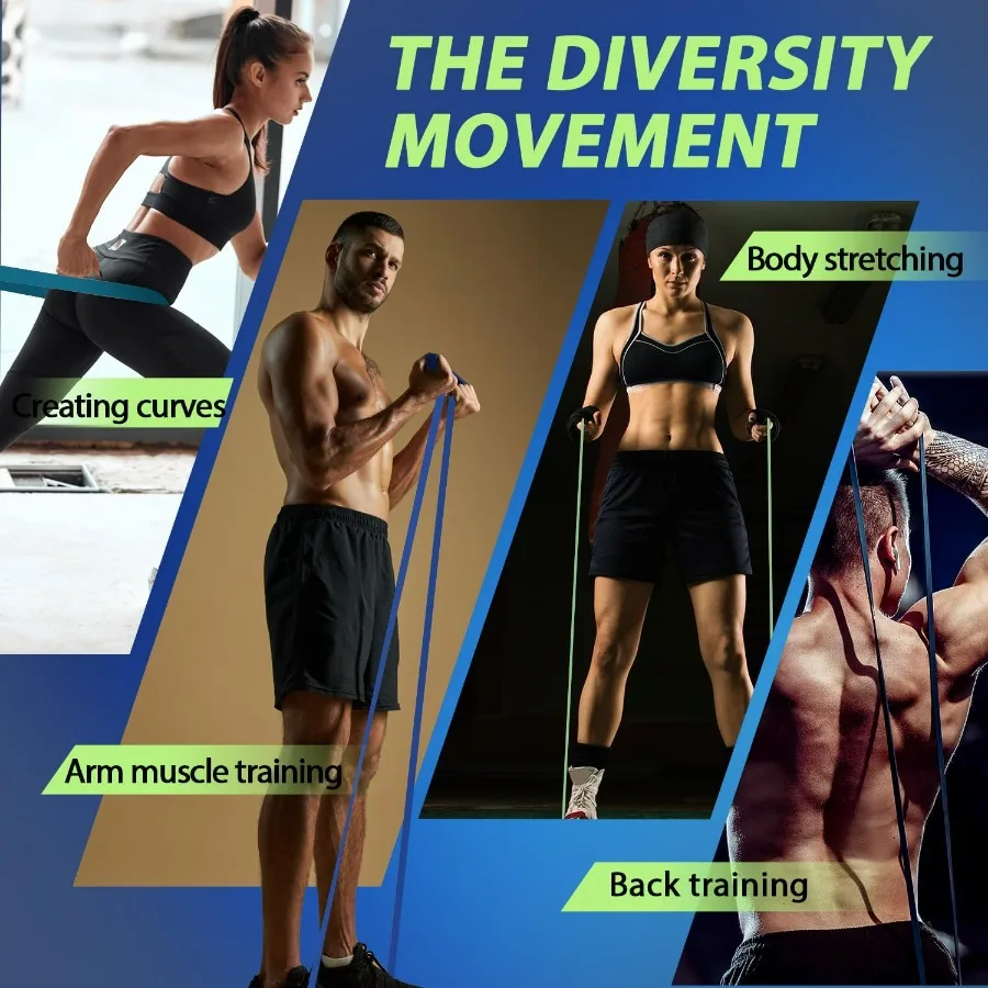 Resistance Bands, Exercise Bands with Handles,Pull Up Assist Bands - Band Set with Door Anchor - Bands for Working Out,Band for