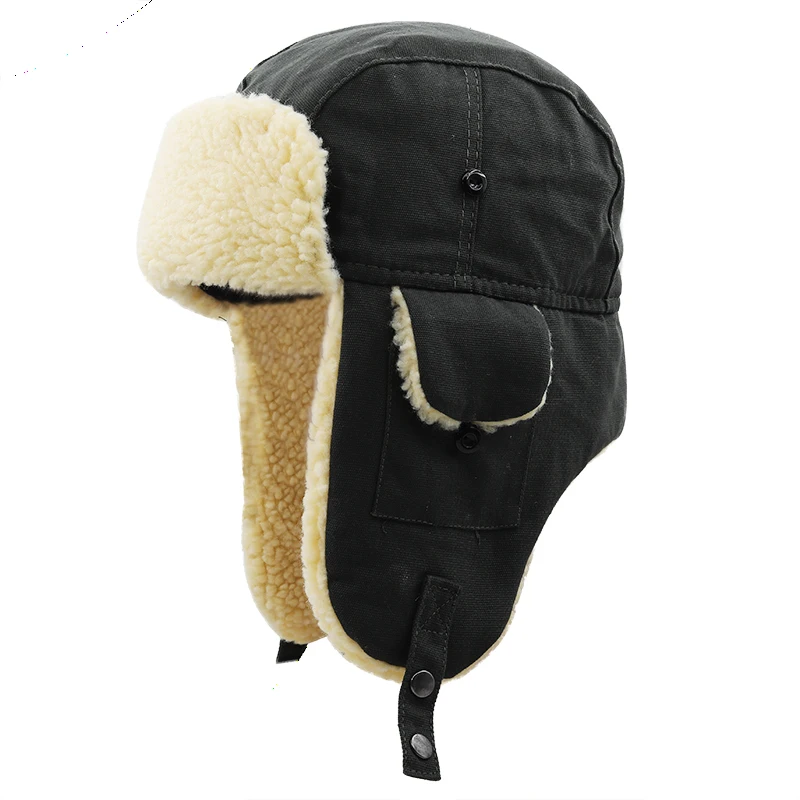 Fashion Women Bomber Hats Faux Fur Warm Thicken Earflap Caps Autumn Winter Black White Ear Protect Russian Ski Hat