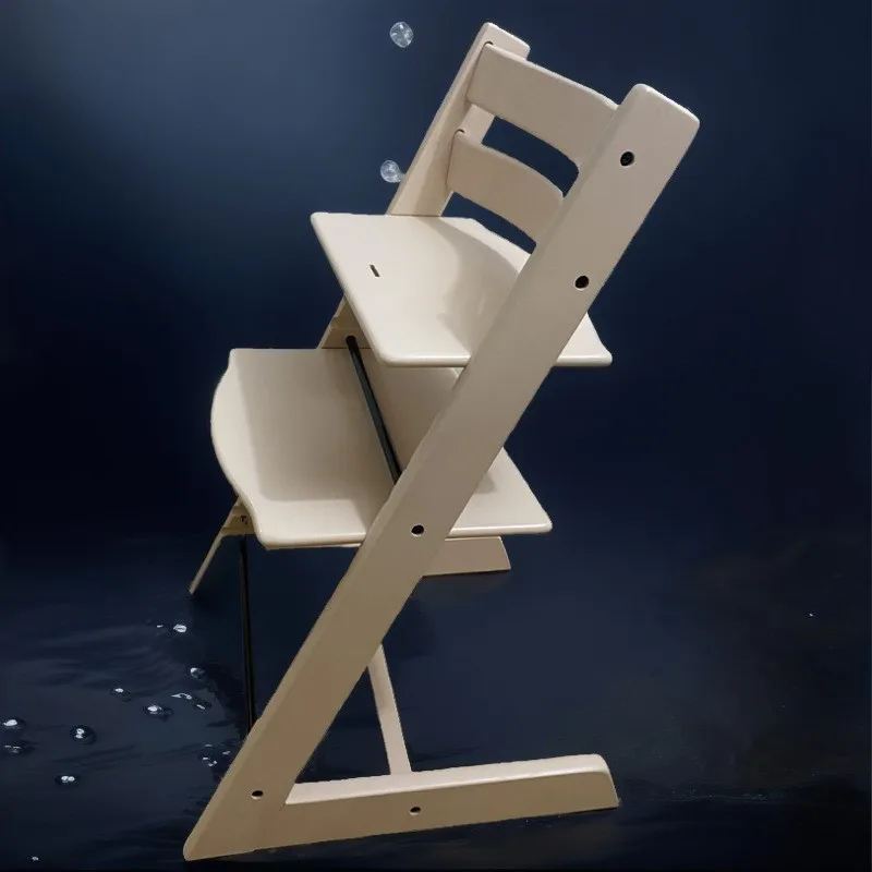 Dining Chair X&D Children's Growth Baby Dining Chair Multifunctional Adjustable Beech Wood High Legged Learning