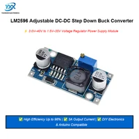 1/3/5/10PCS LM2596 Adjustable DC to DC Step Down Buck Converter Module 3.0-40V to 1.5-35V Power Supply Voltage Regulator for DIY - Image 2
