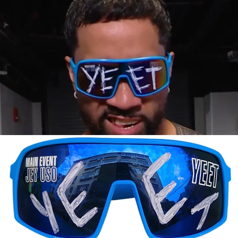 Blue YEET Jey Uso Sports Sunglasses - Exclusive Main Event Shades