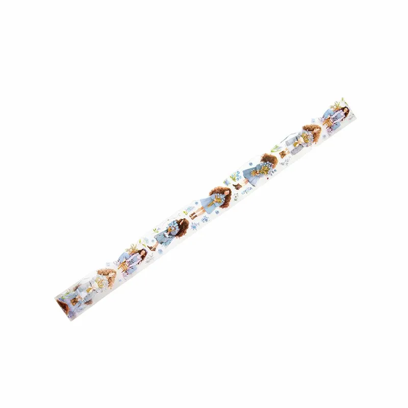 37.5mm * 200cm 꽃 시리즈를 들고 소녀 Kawaii 캐릭터 애완 동물 테이프 크리 에이 티브 DIY 저널 콜라주 장식 편지지