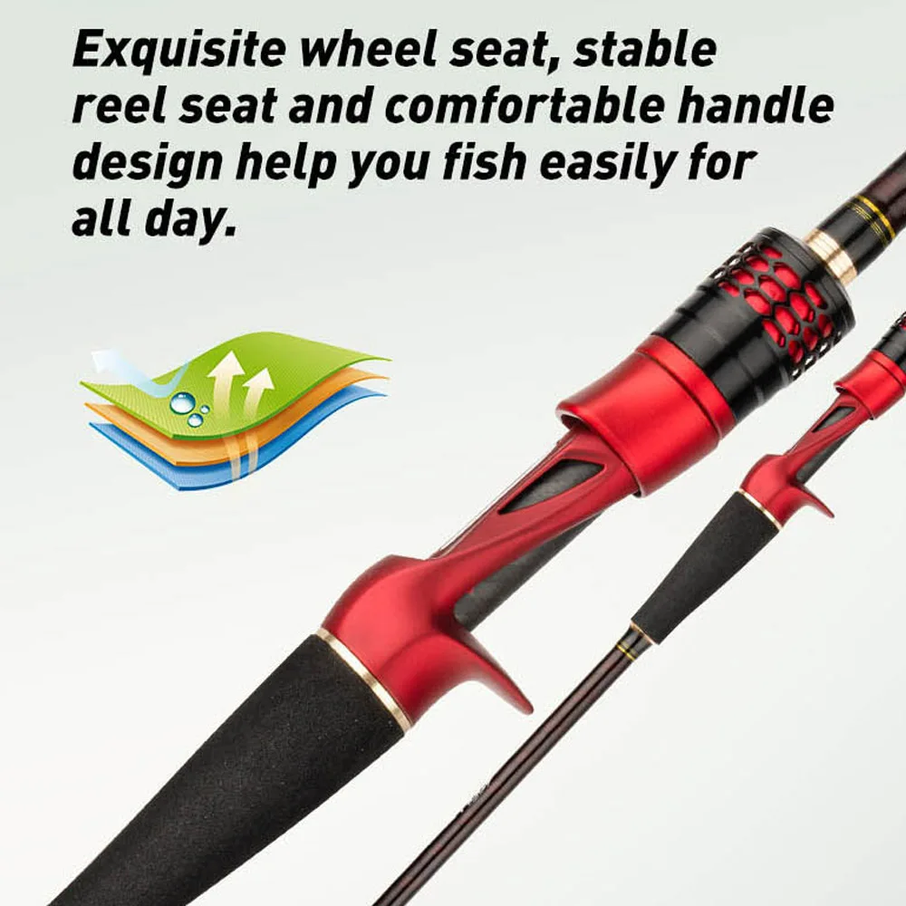 Canne à pêche Octopus Jigging 1.7m Carbone H Power - Pointe Titane 9:1 pour pêche en bateau