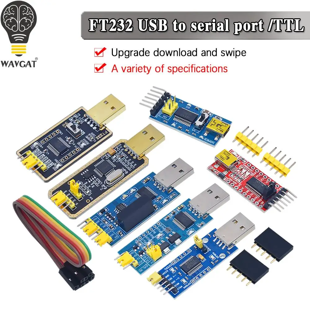 Wavgat Ft232Rl Ftdi Usb 3.3V 5.5V A Modulo Adattatore Seriale Ttl Per Mini Porta Arduino Ft232.