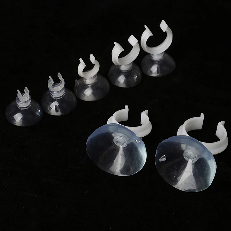 Clear Aquarium Fish Tank Suction Cup Sucker Holders Air Line Tube Hose Pump Various Sizes 10Pcs/set