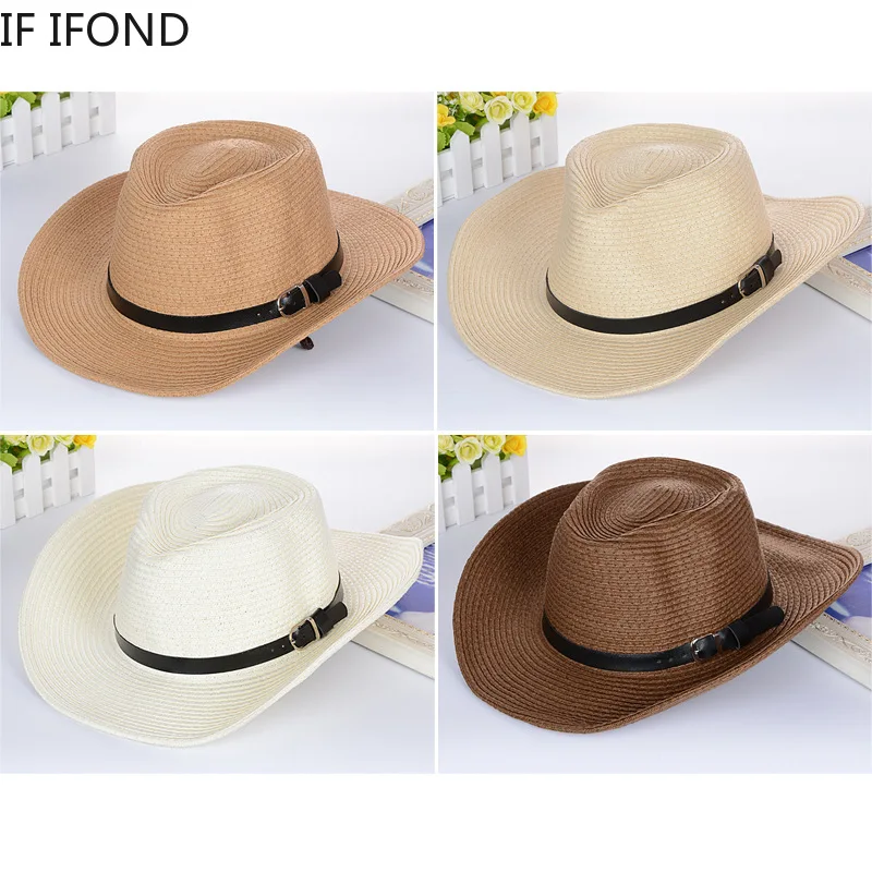 Summer Hat Panama Hats Men Straw Cowboy Hat Sun Folding Western Wide Curved Brim,sun hat,sun protection hat