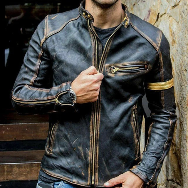 2022 Fashion Men Casual Leather Jackets Autumn Spring New Jacket Street  Style Male Casual Lapel Coats Mens Leather Jacket S-4xl - Faux Leather -  AliExpress