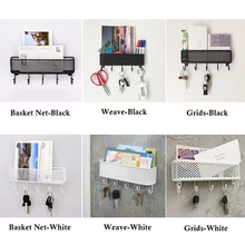 

Mail Holder Wall Mounted Hook Organizer Key Hanger Vintage Letter Holder Keys Storage Rack Stainless Steel Mesh/Basket Net/Weave