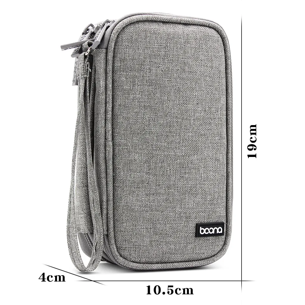 20000 mAh 보조베터리 여행용 운반 케이스, 외부 배터리 코드 용 보호 주최자 가방 모바일 전원 단일 또는 이중
