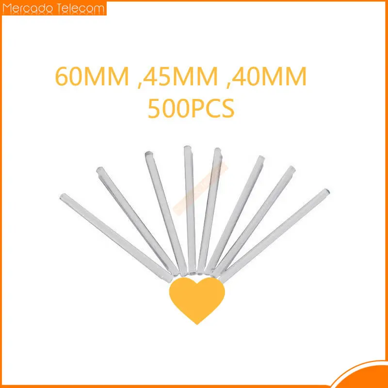 

500pcs/lot 40mm 45m 60mm Fiber Optic Fusion Protection Splice Sleeves Heat Shrink Tube Fiber Optic Hot Melt Tube Free Shipping