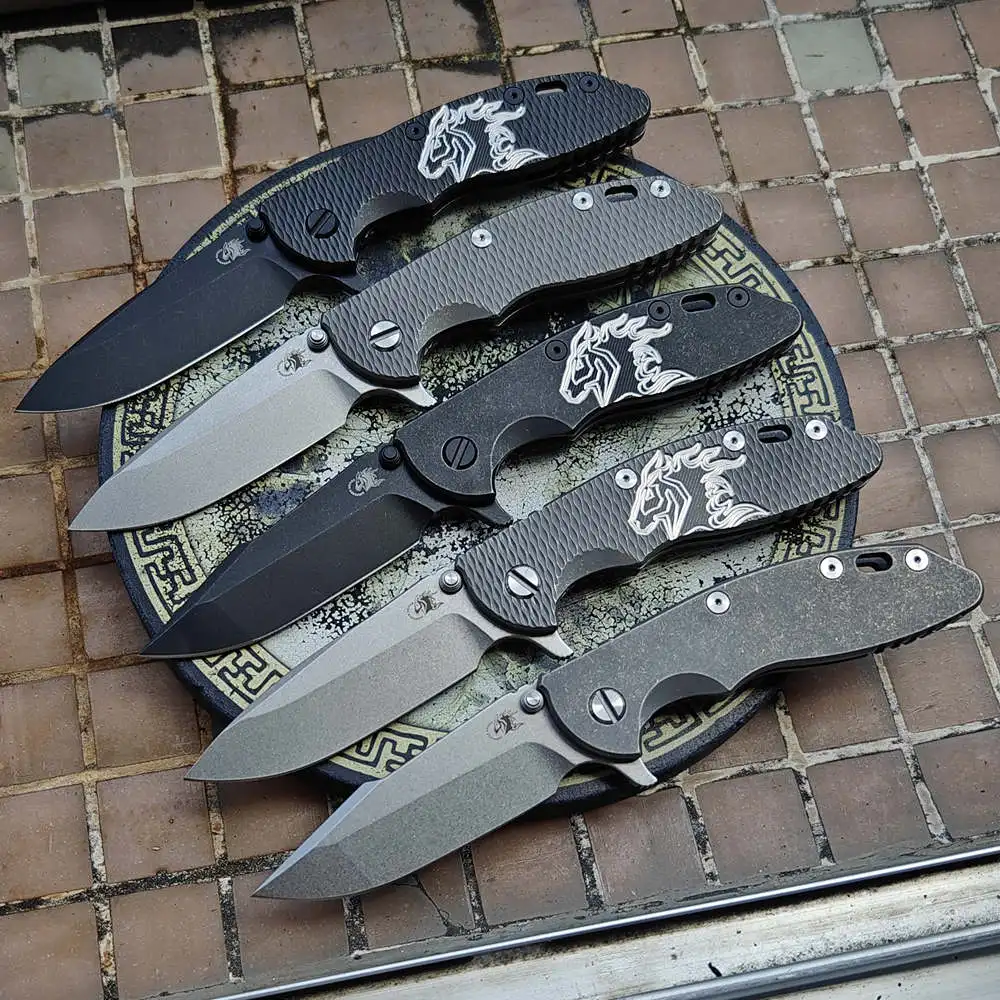 JUFULE 100% N690 Blade Hinderer XM18 Titanium Handle Ceramic