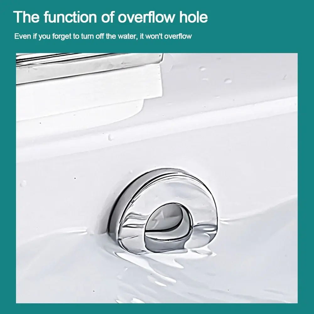 ฝาครอบท่อน้ำล้นอ่างล้างจานแบบพกพา ทำจากทองแดง รูปทรงกลม สำหรับเปลี่ยน ฝาปิดรูอ่างล้างจาน วงแหวนตกแต่ง ฝาครอบ อุปกรณ์ครัวและห้องน้ำ 1