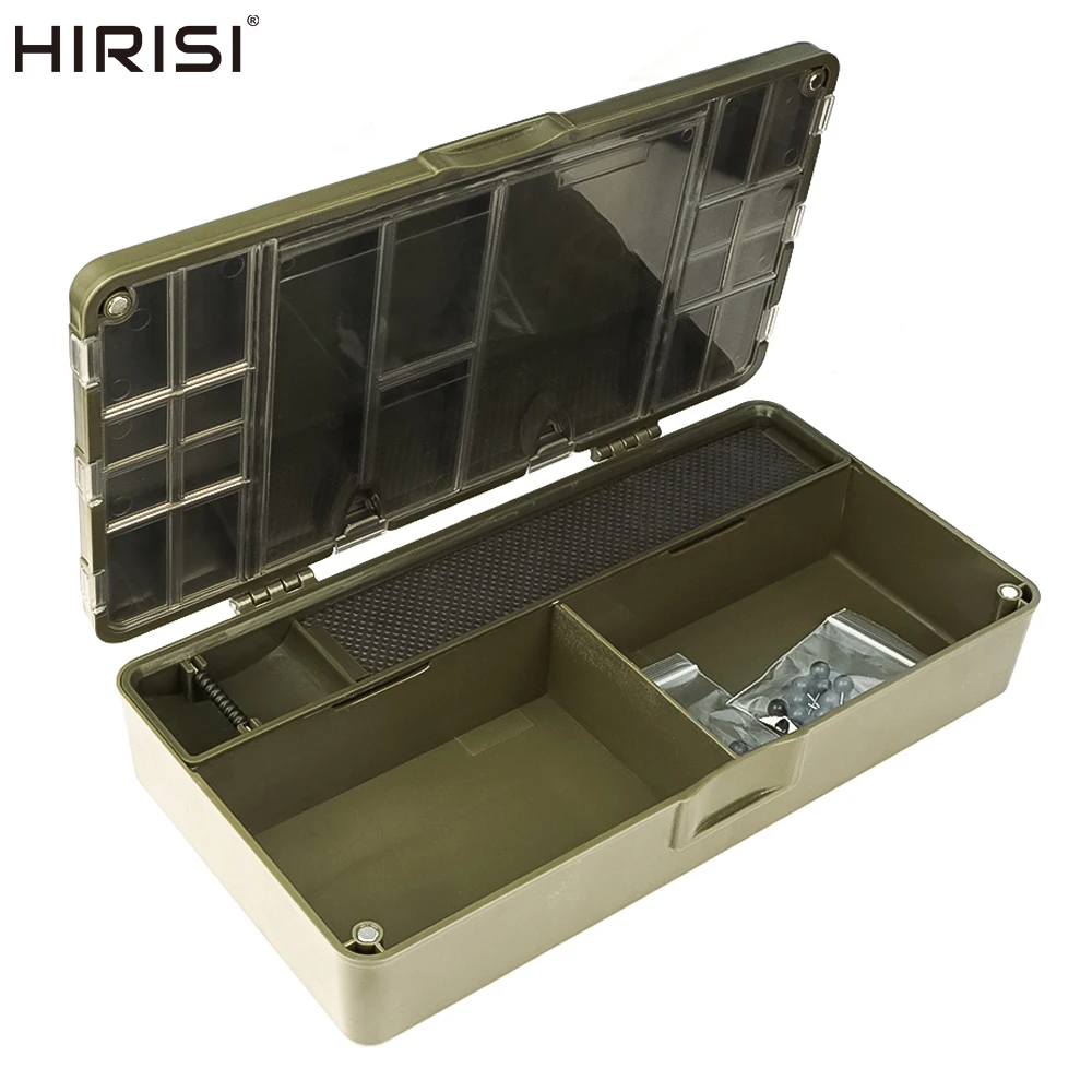 Boîte organisatrice pêche carpe Hirisi portable compartiments magnétiques rangement matériel pêche