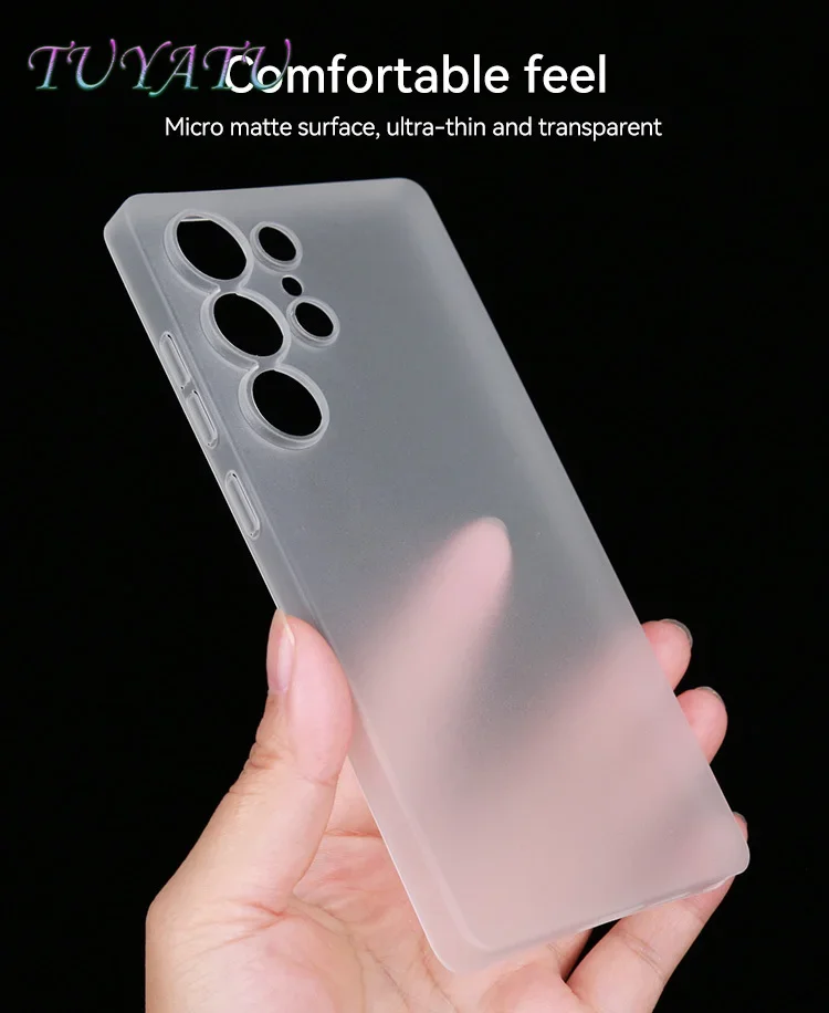 Ultra-Thin Semi-Transparent Phone Case with Precision Cutouts