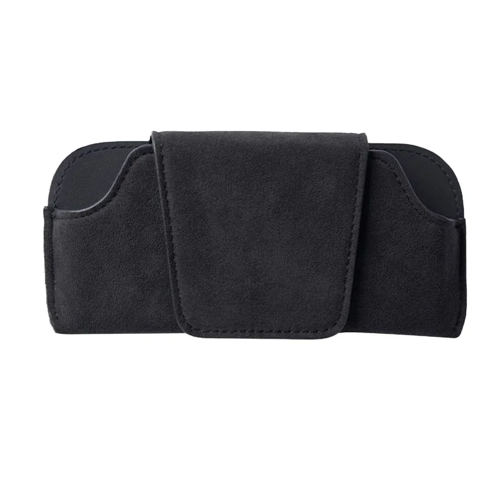 Deluxe Suede Car Glasses Holder - Sun Visor Clip & Storage Accessory