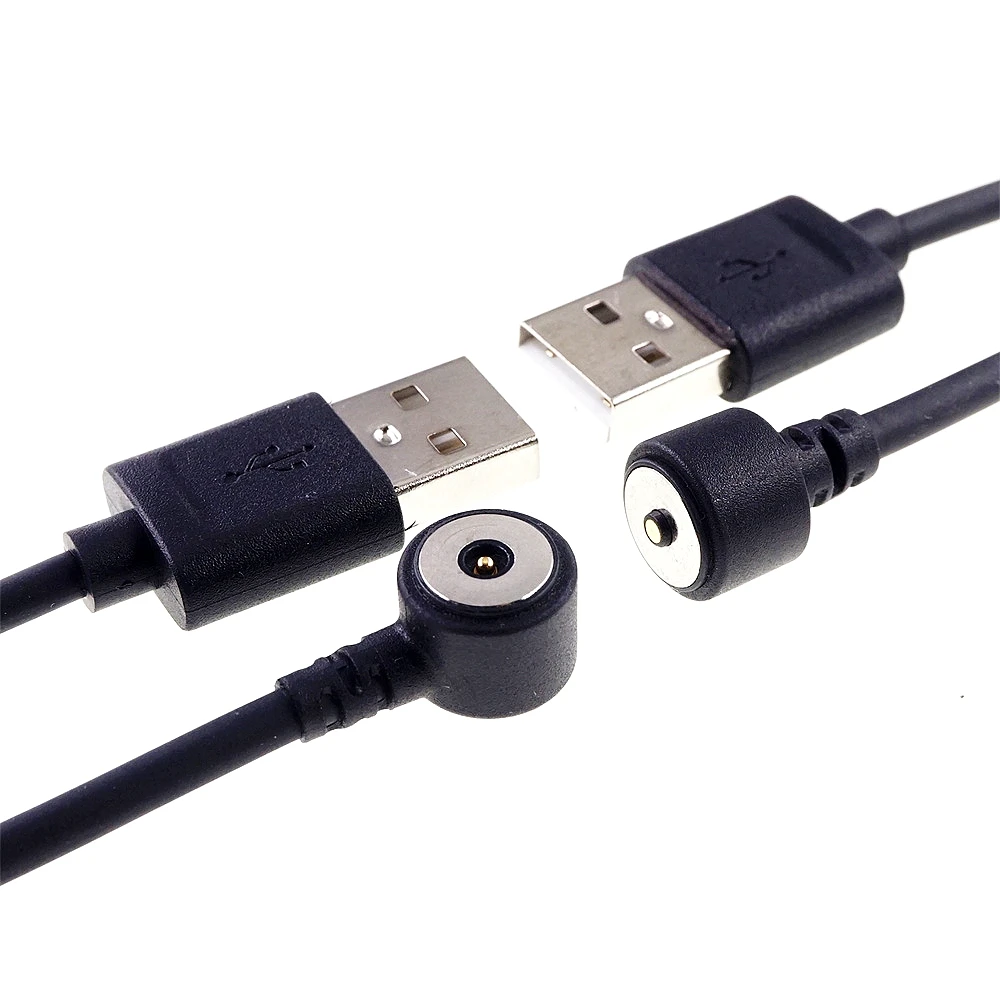 1 Sätze rotierendes magnetisches Ladekabel männlich weiblich Pogo-Pin-Anschlusskabel-Adapter USB A Typ Stromladelösung 3 A – Detail 4