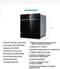 Black Glass Door Embedded Automaticdish Washer Home 8 Sets Of Tableware Commercial Restaurant Kitchen Dishwasher 220 5