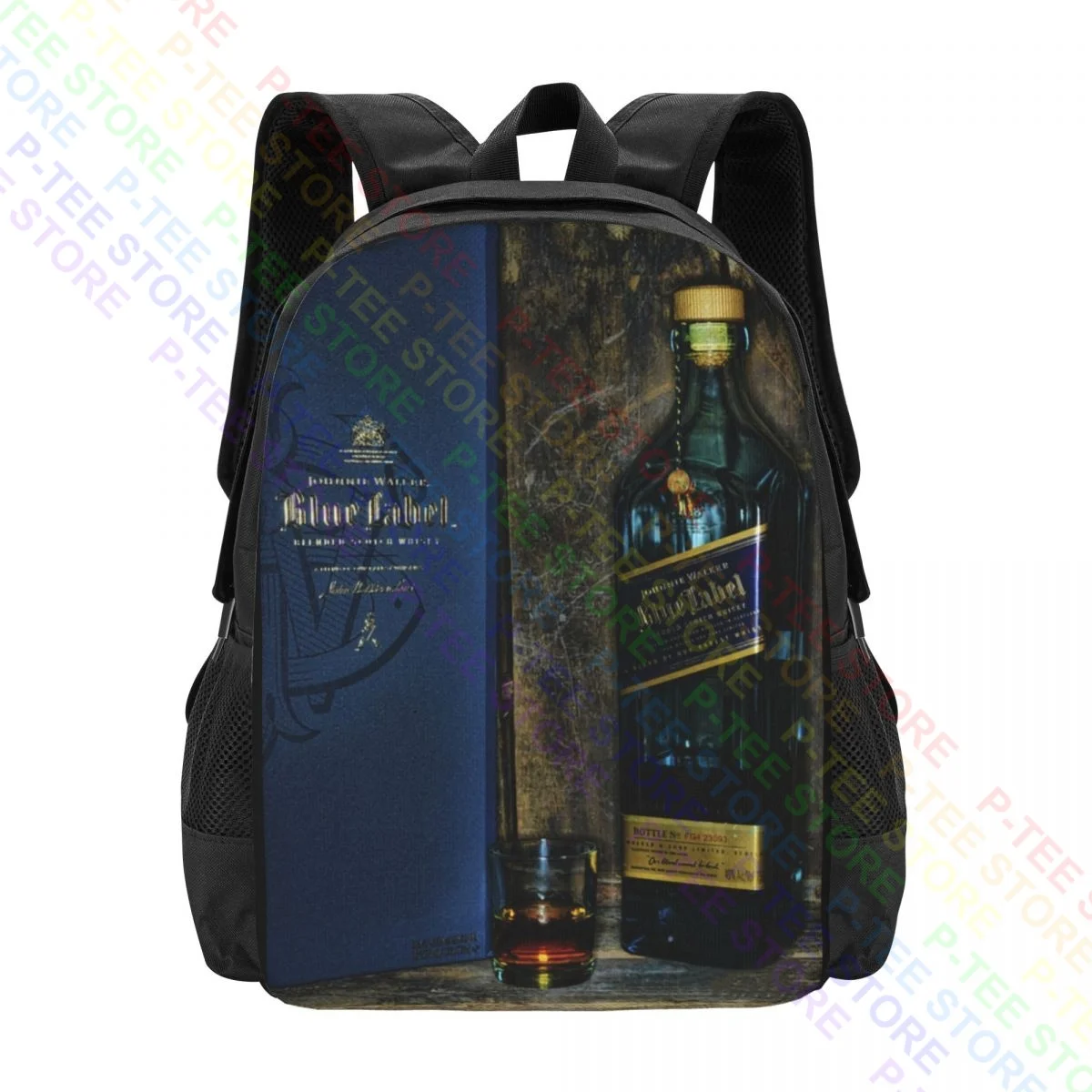 Johnny Walker Blue Label Whisky P-485Backpack Grande Capacità Creativa Eco Friendly