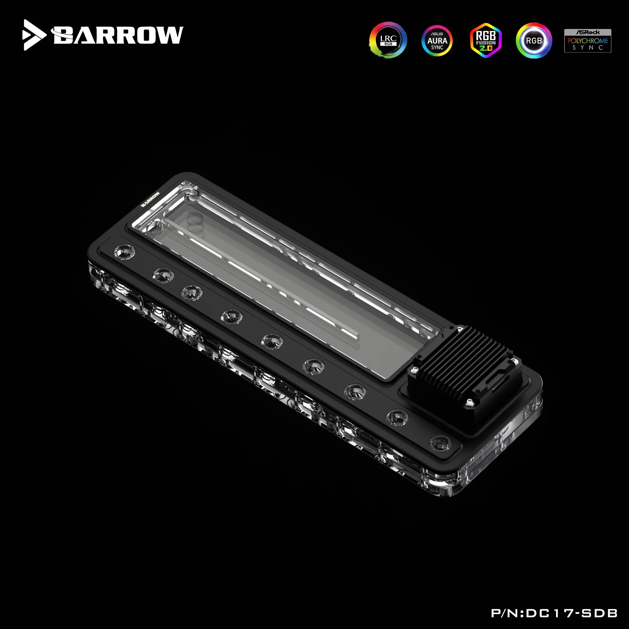 BARROW Acrylic Distro Plate / Board for PC Cooler System Case / Fit Hard Hose Tube Combo DDC Pump DC17-SDB 120/240/360