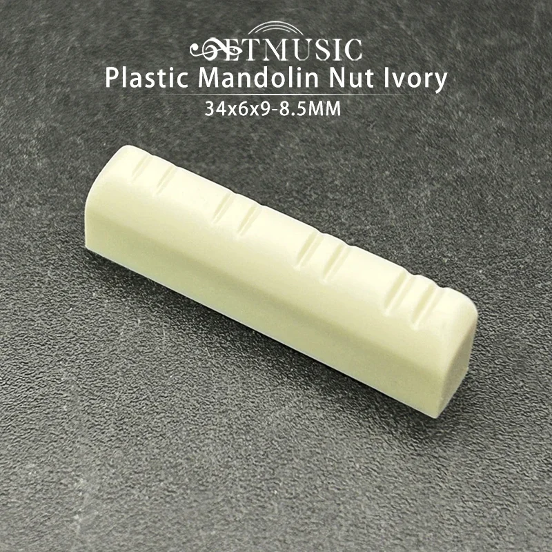 10pcs Plastic Mandolin Nut 34x6x9-8.5MM Mandolin Parts Ivory