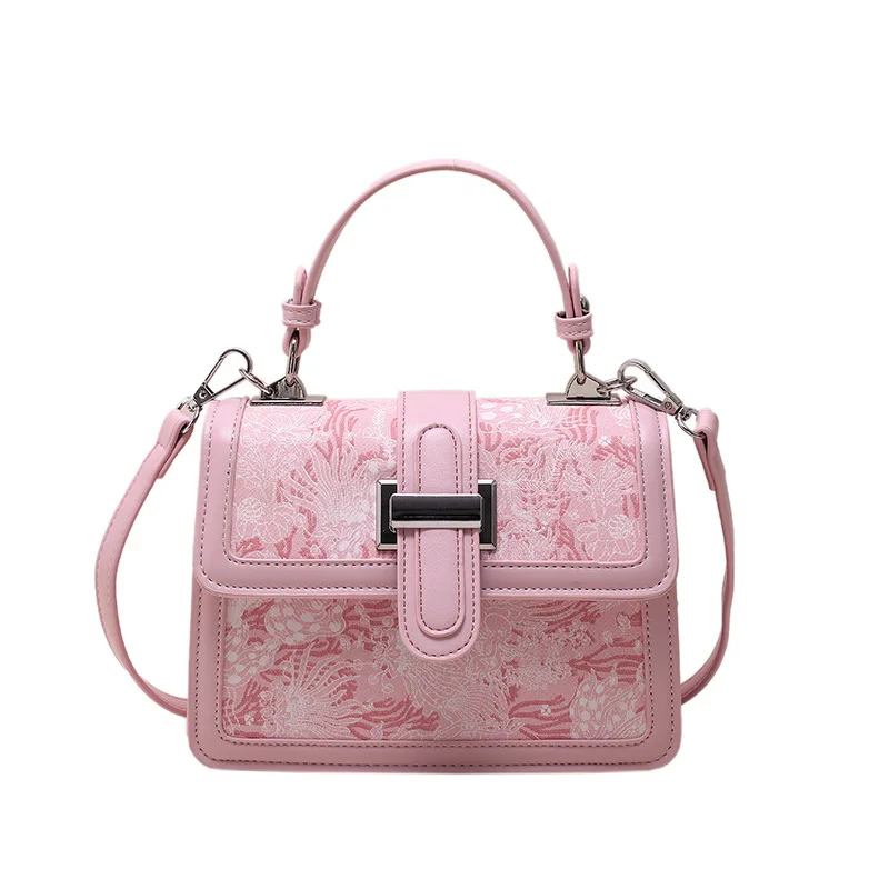 Luxury Designer Bags Women Leather Chain Crossbody Bag,Pink