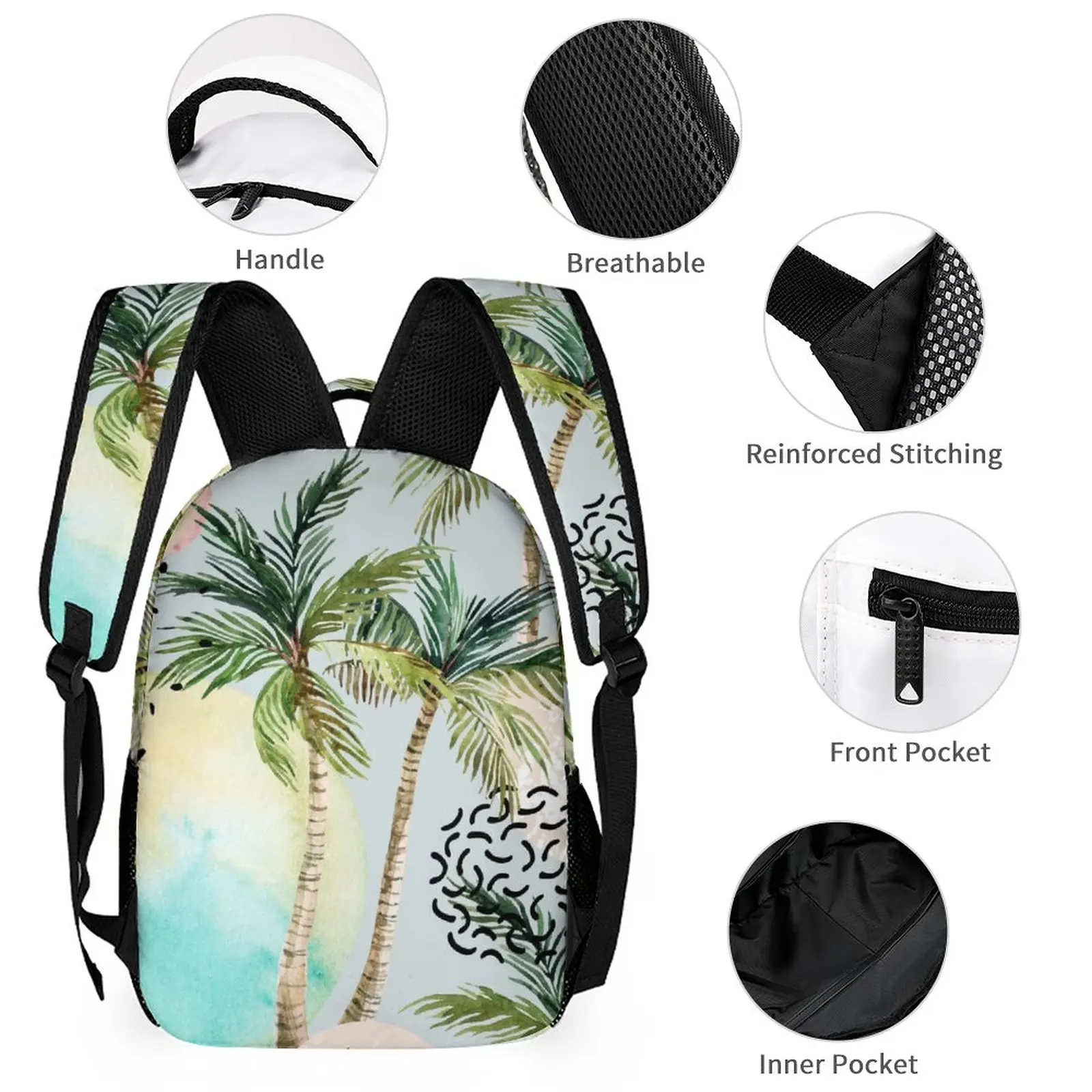 Three-piece Set Children's Backpack in Kindergarten School Bags for Teenager Student Shoulder Schoolbag With Zipper