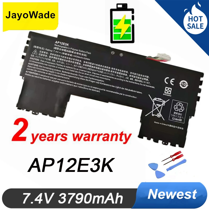 

AP12E3K Laptop Battery for Acer Aspire S7 S7-191 Ultrabook 11" 1/CP3/65/114-2 1/CP5/42/61-2 AP12E3K 7.4V 3790mAh 28WH AP12E3K