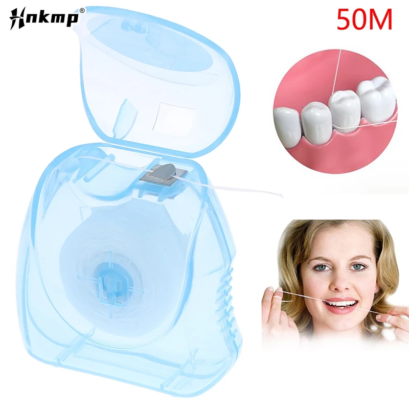 

50M/Box Micro Wax Peppermint Flavor Dental Floss Interdental Brush Teeth Stick Toothpicks Floss Pick Oral Hygiene Clean Wire