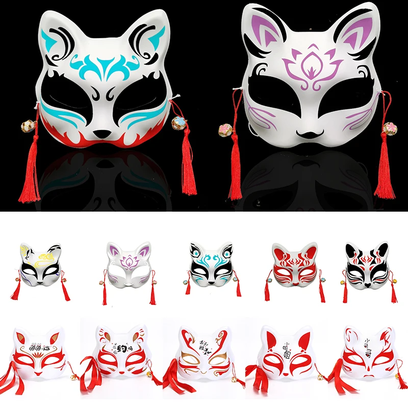 Anime Demon Slayer Fox Masks Japanese Mask Cat Masquerade Festival Ball