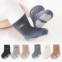 3 Pairs Korean Kids Soft Fashion Cartoon Socks Baby Middle Tube Stockings Long Socks for Infant Toddler Boys Girls Casual Socks 2