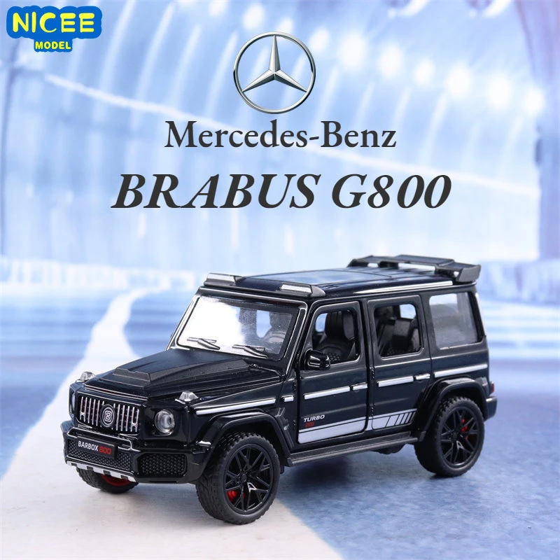 1:36 Mercedes Benz BRABUS G800 High Simulation Diecast Metal Alloy Model car Sound Light Pull Back Collection Kids Toy Gift A532 1 24 diecast benz g65 suv off road car model alloy toy vehicles collection metal miniature sound light car kids boy