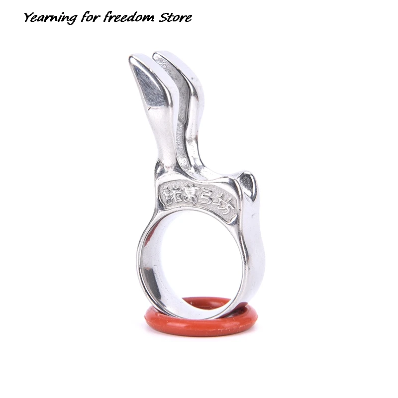 1 Pc Stainless Steel Slingshot Shooting Throwing Finger Fishing Dart Hunting Ring slingshot accessories