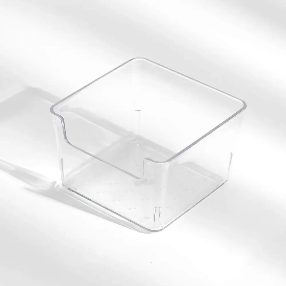 Desk Organizer Sticky Note Holder Simple Chic Acrylic Note Holder Efficient Transparent Clear Note Box Waterproof Card Paper