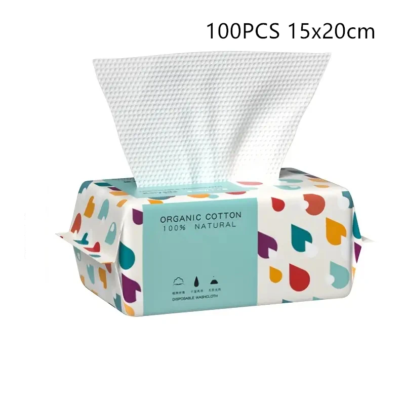 Disposable washcloth Thick Face Towel Make Up Soft Removing Wipes Dry Cleanser Towelettes For Skin Care 100 Counts 4