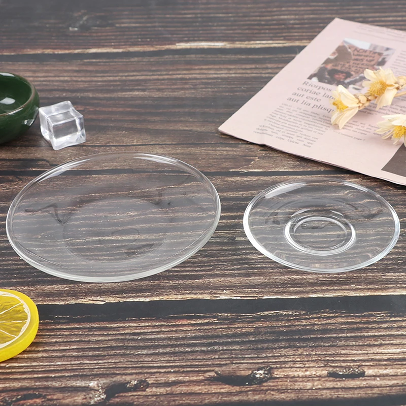 Glass Saucer Heat Resistant For Tea Coffee Drink Cups Mug 1pc