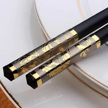 Gold Dragon Chopsticks Pair 1