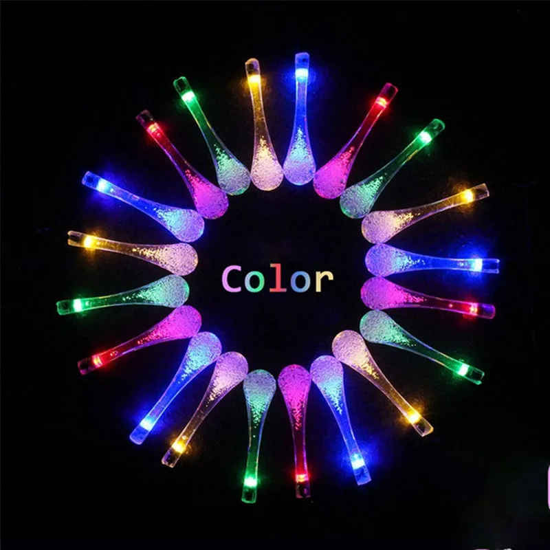 Guirnalda de luces solares para exteriores con forma de gota de agua, 100 LED, resistente al agua, para Navidad, jardín, vacaciones, bodas, fiestas, decorativas.