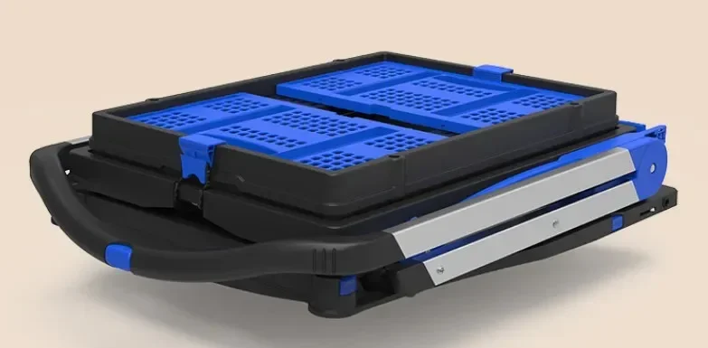 Double Deck Heavy Luggage Trolley Portable Multipurpose Folding Vehicle Storage