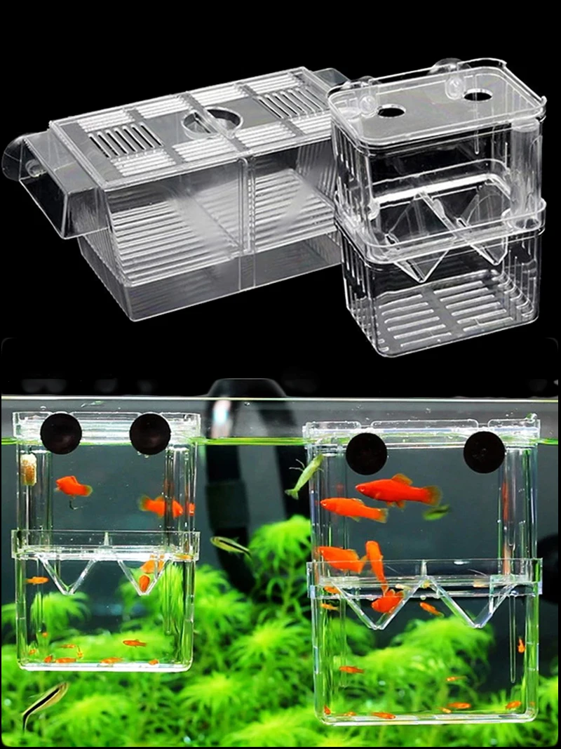 3 Tipi Scatola Di Isolamento Per Allevamento Di Pesci In Acrilico Trasparente Betta Fish Aquarium Breather Fish Tank Incubatrice Da Cova Fish House Ho