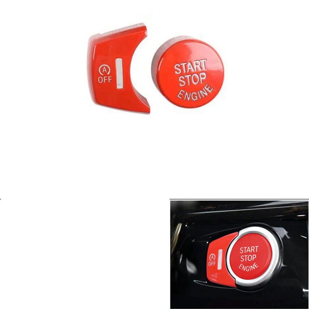 

WXZOS Red Engine Start Stop Button Cover Kit For BMW X3 F25 2011-2017 X4 F26 2013-2018