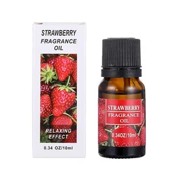 Natural Plant Essential Oil for DIY Soap & Candles - 10ml Fruit & Flower Fragrance Variety (Strawberry)