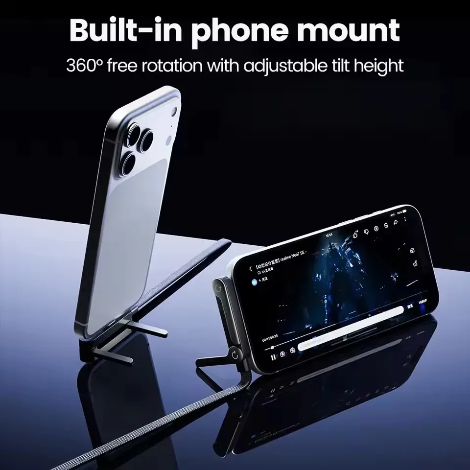 240W 2-in-1 고속 충전 접이식 휴대폰 거치대 데이터 케이블 고속 충전 멀티 충전기 코드 타입-C 접이식 데이터 케이블 포함