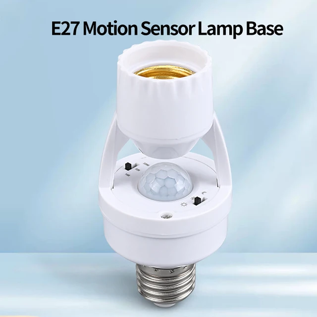 Smart E27 PIR Motion Sensor Light Switch 110V 220V Detector Base Lamp Holder Lux Time Delay Adjust Control Bulb Socket