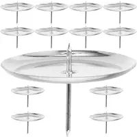 20pcs Metal Holders Rack Candlestick Tray Fixator Fixing Holder Party Stand Base Desktop Decorative 1